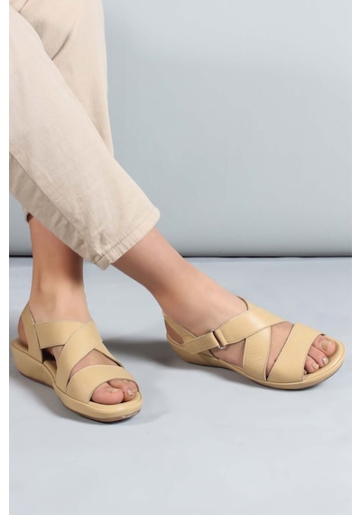 Fast Step Hakiki Deri Kadın Klasik Sandalet 864zar05 001