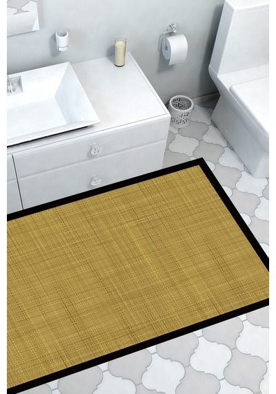 Kaymaz Taban Djt Banyo Mutfak Salon Halı Trend Dokuma Desen E5007 Altın Sarısı