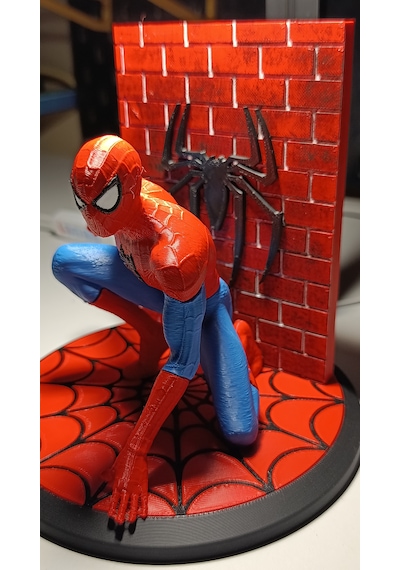 Spider-man Temalı Masaüstü Lambası - Özel Tasarım Led Gece Lambası & Dekoratif Gaming Setup Aydınlatması Mat Siyah
