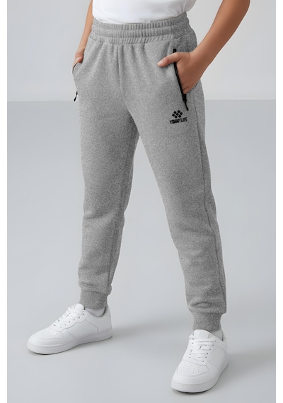 Tommylife Standart Fit Basic 2li Paket Siyah-gri Melanj Erkek Çocuk Eşofman Alt - 64042 Siyah - Gri