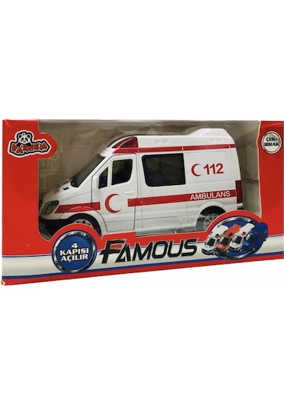 Vardem Sesli Işıklı Çek Bırak Metal Ambulans -  588b-ambulans