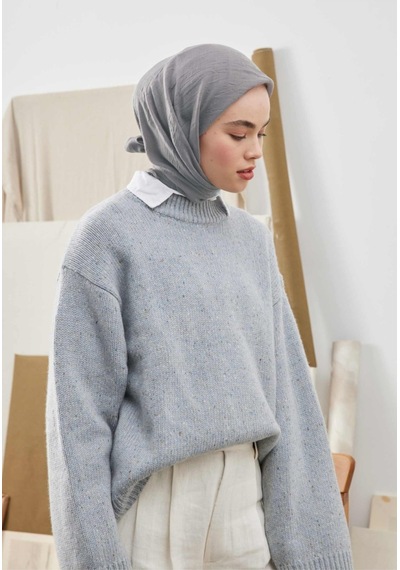 Bambu Kraş Eşarp Tesettür Giyim, Hafif, Rahat, Şık, Yüksek Kalite, Hijab, Scarf, Shawl Gri