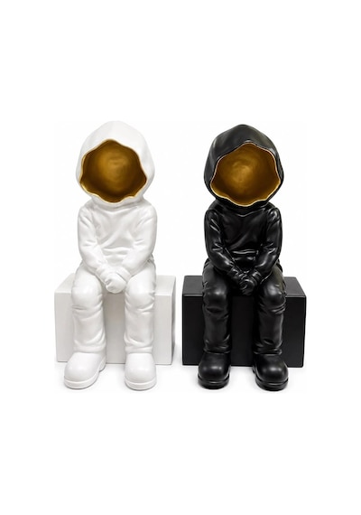 Özel Üretim Hediyelik Oda Aksesuarı Masaüstü Dekoratif Polyester Oturan Astronot Biblosu Alk5302