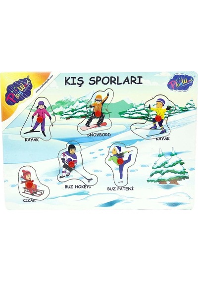 Mey İthalat Ahşap Tutmalı Sporlar Yapboz