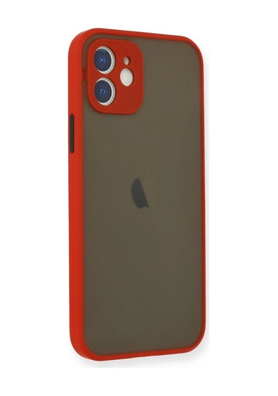 Apple, Uyumlu iPhone 12 Mini Kılıf Montreal Silikon Kapak - Kırmızı