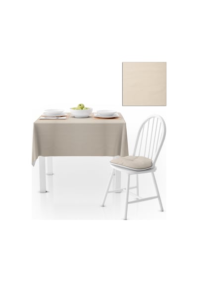 Açık Krem Düz Renk Petek Dokuma Masa Örtüsü 140x180