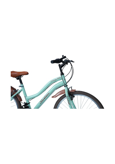 Sarissa Vintage 24" Jant 21 Vites Çelik Kadro V Fren Unisex Şehir Bisikleti Yeşil Kahverengi Lastik Yeşil