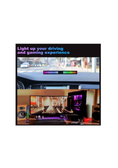 Sese Duyarlı Ritim Çubuğu,rgb 32led Işık Araç İçi Ekolayzer