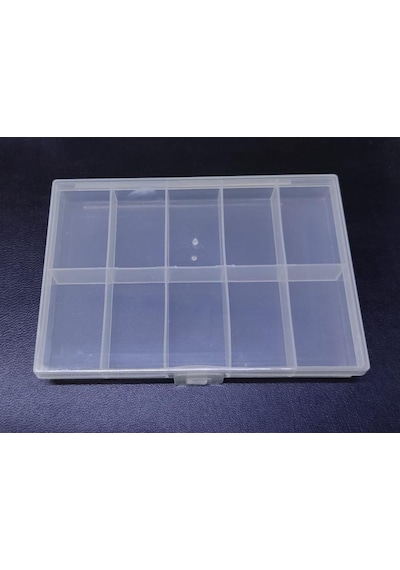 Organizer Malzeme Kutusu 10 Bölmeli Şeffaf Pbb040-22 31 Setbox 13x9x1,8mm Şeffaf
