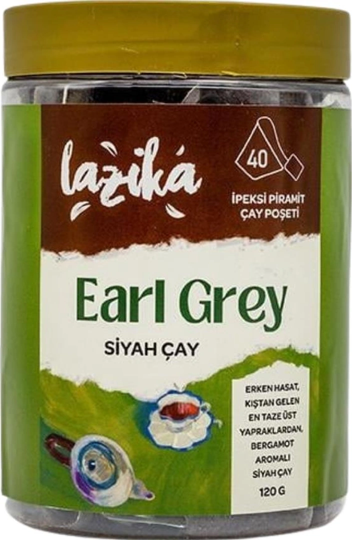 Lazika Earl Grey Siyah Çay 40 Poşet 120 Gr