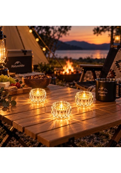 3 Adet Kristal İnci Mini Led Pilli Dekoratif Romantik Işık 3308