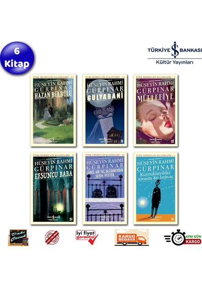 İş Bankası Hüseyin Rahmi Gürpınar Seti 6 Kitap Türk Edebiyat