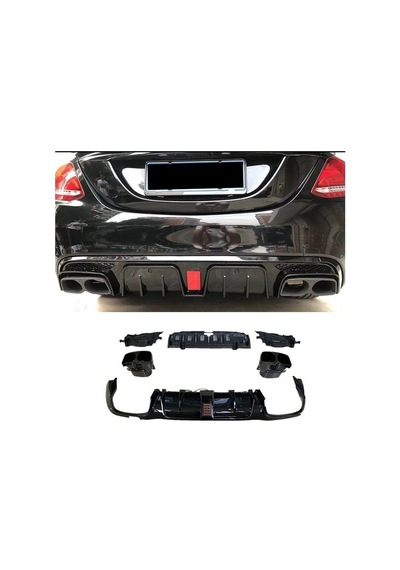 Mercedes E Serisi W213 Brabus Difüzör Siyah 4 Kapı 2016-2020 Arası Uyumlu