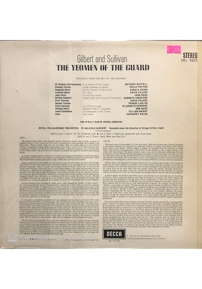 The Yeomen Of The Guard 2 Plaklık Set Lp Klasik Plak