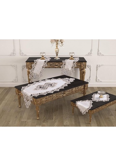 Duru Salon Takımı 5 Parça Krem