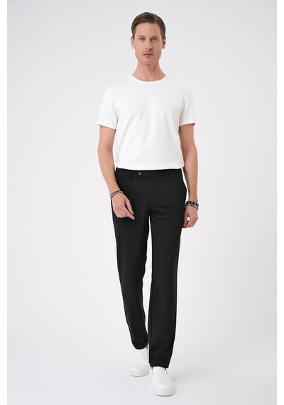 Efor Comfort Fit Beli Lastikli Siyah Jogger Pantolon P 1184 Siyah