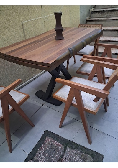 Masa Kütük 90545 V Ayak Açılır Ahşap Boyalı Adet Sandalye Takım Açık Kahverengi Masa Kütük 90545 V Ayak Açılır Ahşap Boyalı Adet Sandalye Takım Açık Kahverengi