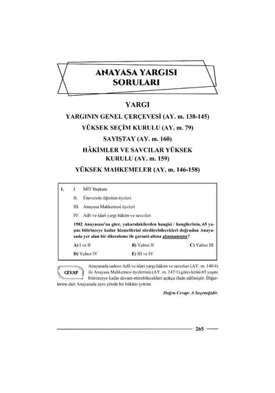 Hakimlik Anayasa Hukuku Soru Bankası 22. Baskı Monopol Yayınları