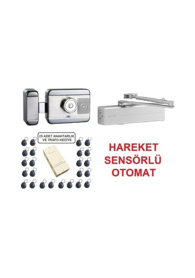 3 Lü Apartman Kapı Seti Hareket Sensörlü Marelli Motorlu Otomat + Dc300 Hidrolik Kapı Yayı