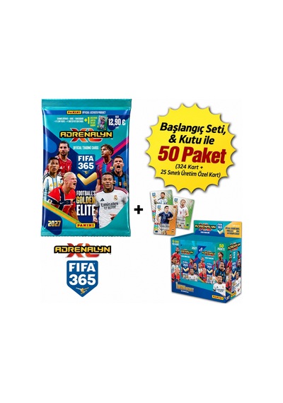 Panini Fıfa 365 Adrenalyn Xl 2027 Başlangıç Seti Ve 50'li Kutu 324 Kart + 25 Özel Kart