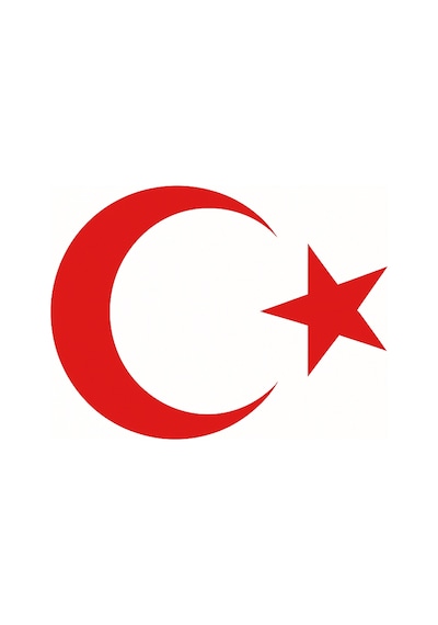 Türk Bayrağı Oto Sticker Kırmızı 23x17 Cm Standart