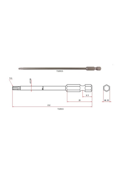 vessel 446523 T15x150 MM Torx Bits Uç