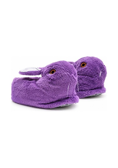 Modafocus Sevimli Tavşan Figürlü Peluş Kadın Ev Pandufu - Pembe Pembe