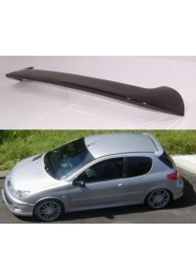 Peugeot 206 Spoyler, Abs Plastik Piano Black Parlak Siyah Tuning