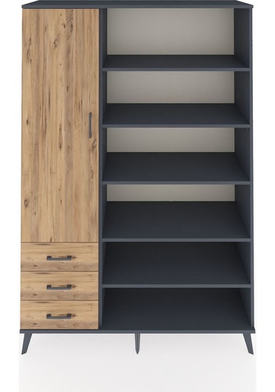 Hyperion Dolap 9 Raflı 3 Çekmeceli 3 Kapaklı 132x44x195 Antrasit-çam/çam Atlas Çam/atlas Çam Hyperion Dolap 9 Raflı 3 Çekmeceli 3 Kapaklı 132x44x195 Antrasit-çam/çam Atlas Çam/atlas Çam