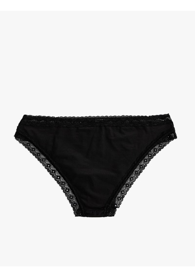 Koton Brief Dantelli Külot Siyah 5wlk30036mk Siyah