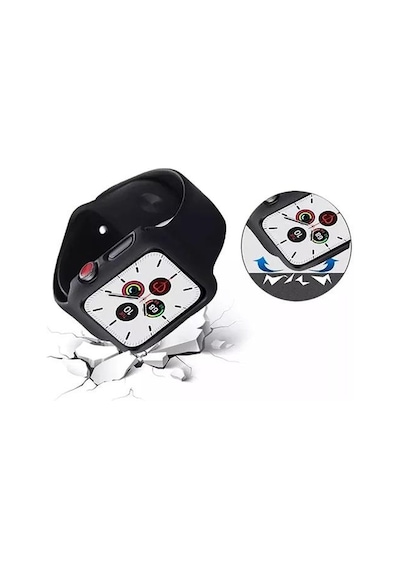 BİNANO Apple Uyumlu  Watch 44MM SENSE KASA VE EKRAN KORUYUCU SİYAH