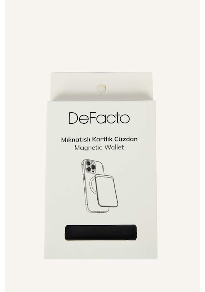 Defacto Magsafe Unisex Suni Deri Siyah Kartlık I6568axnsbk27 Siyah-bk27