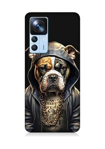 Xiaomi Mi 12t Pro Uyumlu Rapçi Köpek Desenli Silikon Kılıf