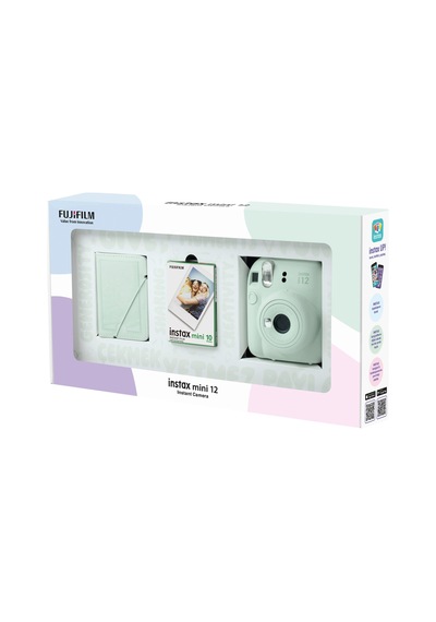 Fujifilm Instax Mini 12 Fotoğraf Makinesi + 10'lu Film + 28'li Mini Albüm  Yeşil
