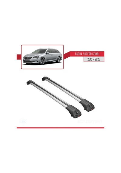 Skoda Superb Sw 2015-2020 Arası İle Uyumlu Ace-1 Ara Atkı Tavan Barı Gri