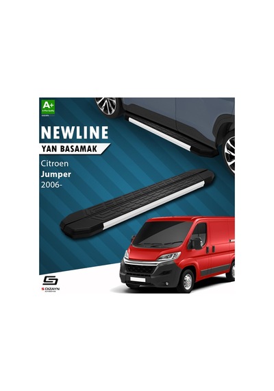 S-dizayn Citroen Jumper 3 Kısa Şase Newline Aluminyum Yan Basamak 203 Cm 2006-2022 A+ Kalite
