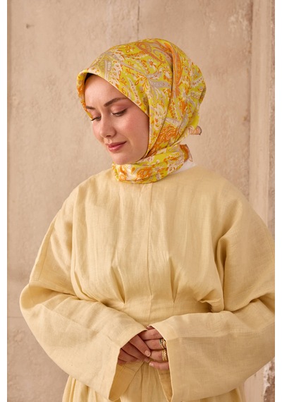 Silk Home Twill İpek Eşarp 11473-09 Sarı, Gümüş, Turuncu, Beyaz, Pembe