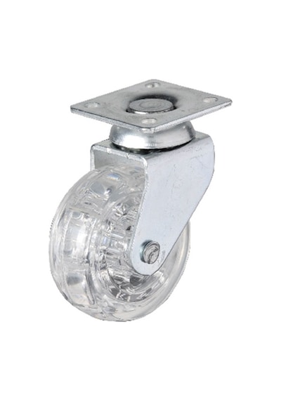 Hts 325 - 50x20 mm Şeffaf Makaralı Tablalı Teker 4 Adet