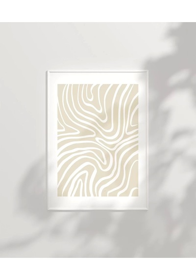 Çerçevesiz Poster Organik Formlar