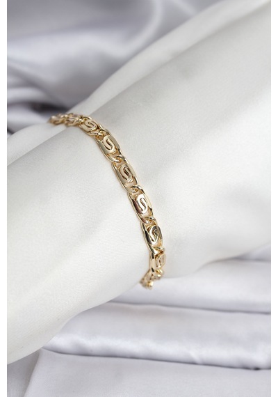 14k Gold Renk Kaplama Zincir Model Cm Kadın Bileklik Çok Renkli 43778087