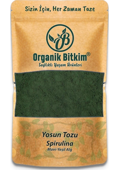 Organik Bitkim Yosun Tozu - Spirulina (Mavi-Yeşil Alg) 50 G
