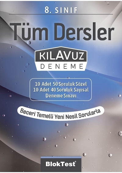 8.Sınıf  Tüm Dersler Kılavuz Deneme -  Bloktest Yayınları