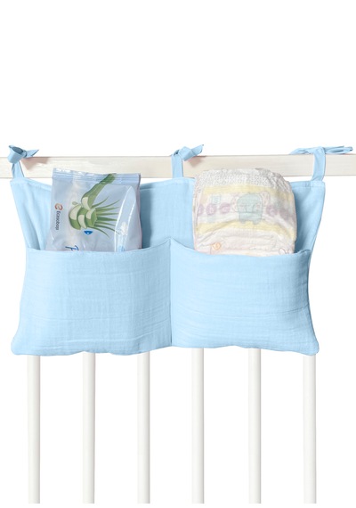 Bebek Beşik Yanı Organizer 2 Cepli Pratik Organizer Mavi