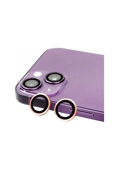 İphone 14 Uyumlu Mbfx Cl-07 Kamera Koruyucu-rose Gold Beyaz