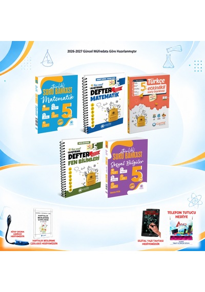 Çanta Yayınları 2026-2027 5. Sınıf Tüm Dersler 5 Kitap Türkçe-sos Defter Hariç Tam Seri Set