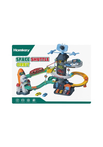Space Shuttle Otopark Seti Çok Renkli