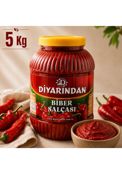 Diyarından Hatay Acı Biber Salçası 5 KG