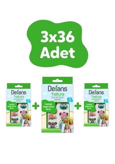 Defans Natura Esansiyel Yağlar İçeren Sticker 3'lü
