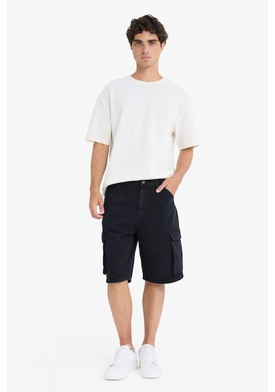 Defacto %100 Pamuk Kargo Fit Jean Bermuda Şort E1380ax25smnm40 Siyah Defacto %100 Pamuk Kargo Fit Jean Bermuda Şort E1380ax25smnm40 Siyah
