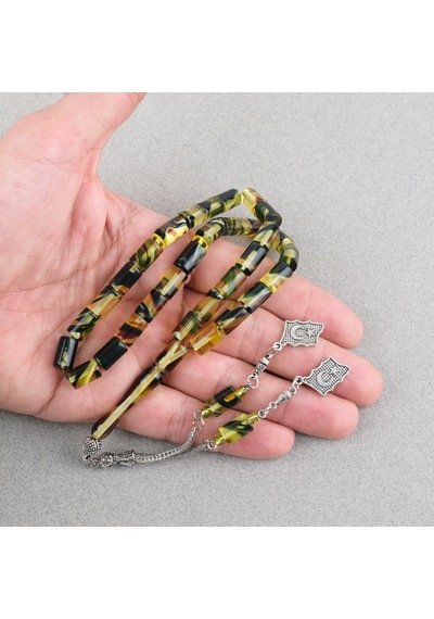 Arizona Katalin Alpaka Püskül Kesme Kesim 7x11mm Tesbih Yeşil